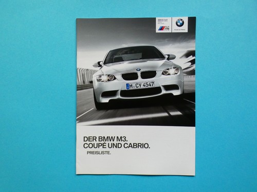 Prospekt preisliste bmw m3 - bmw,